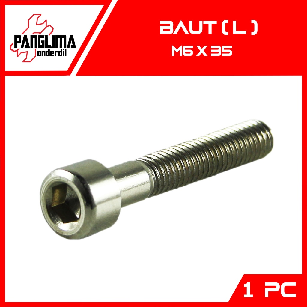 Baut L-L5 M6x35-6X35-M 6 x 35 Kunci-K 5 P-Pitch 1 Baud-Bolt