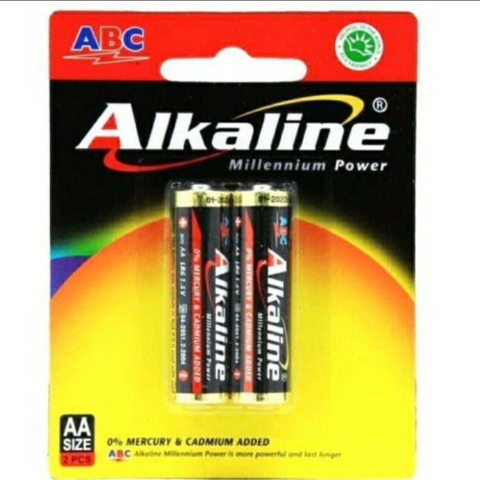 Baterai Batere ABC Alkaline AA isi 2 Alkaline A2