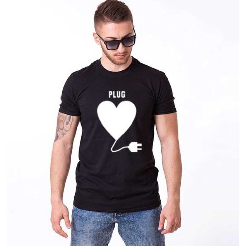 Diskon!!! KAOS COUPLE JUMBO KOMBINASI PLUG AND PLAY M -5XL / T-SHIRT PASANGAN BIG SIZE / PRIA WANITA