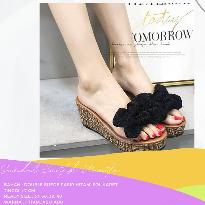 HEELS STRAPPY WANITA SANDAL PESTA UNDANGAN SANTAI CEWEK EMORY HIIL MURAH MODEL IMPORT GC BRUKAT MIKA