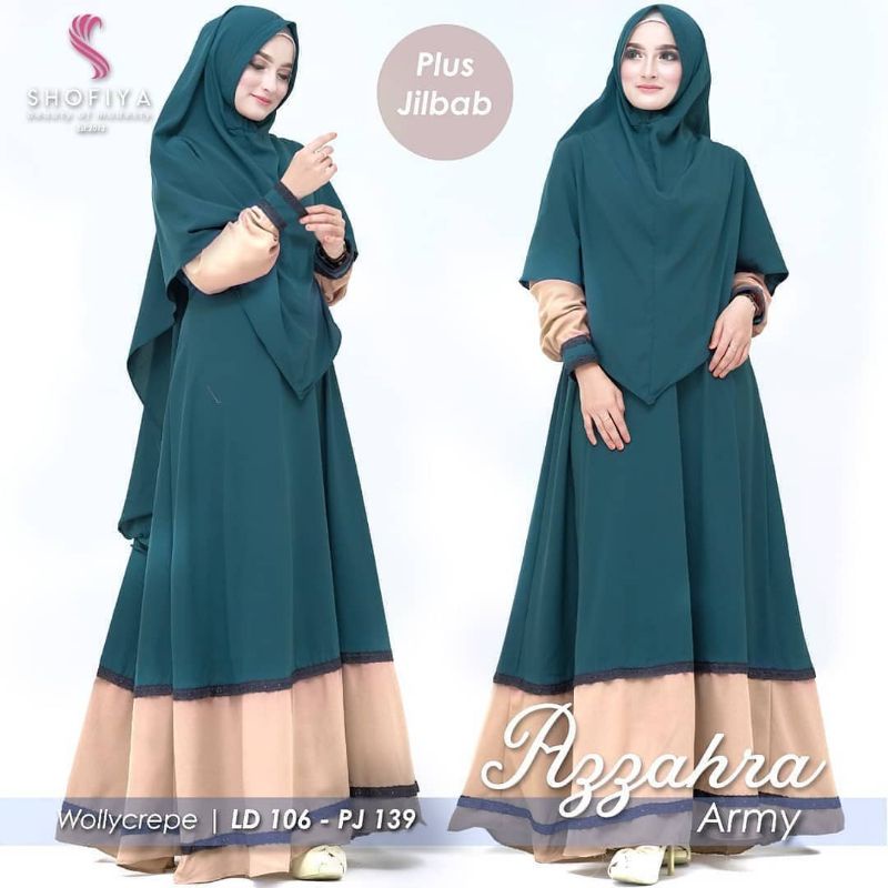 Baju Gamis Wanita Syari spesial Lebaran Terbaru 2022 gamis asdf syar'i (PLUS HIJAB)Gamis MOSCREPE