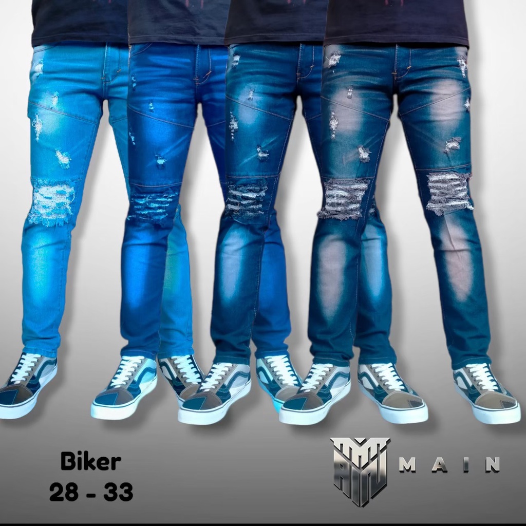 CELANA JEANS PRIA - CELANA JEANS SOBEK - RIPPED JEANS - SOFT JEANS