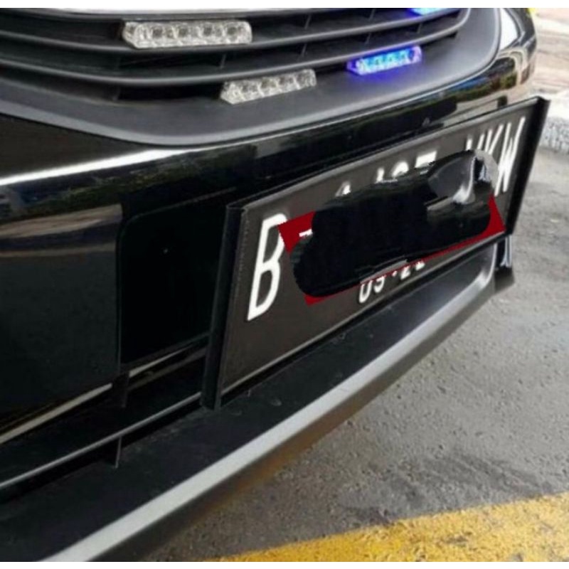 Tempat/Dudukan Plat Nomor Semua Mobil Model Slip Pejabat Hitam