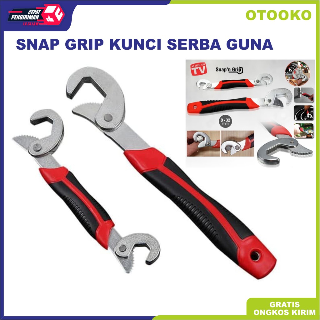 Kunci Pas Universal Snap N Grip Kunci Inggris Wrench Serbaguna Segala Ukuran