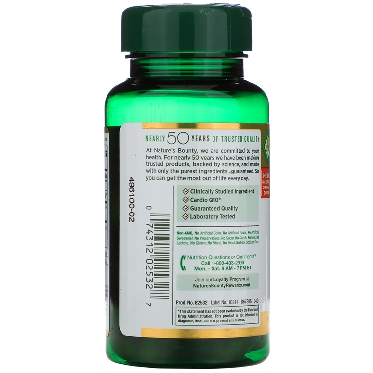 Nature Bounty CoQ10 400mg 39Soft Kesehatan Jantung Kardiovaskular USA