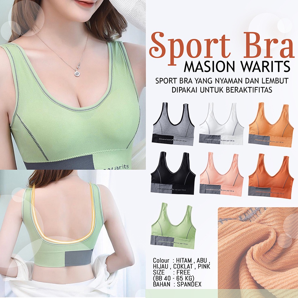 Sport Bra Masion Warits // Bh Tanktop // Bra Crop KODE (ZB01)