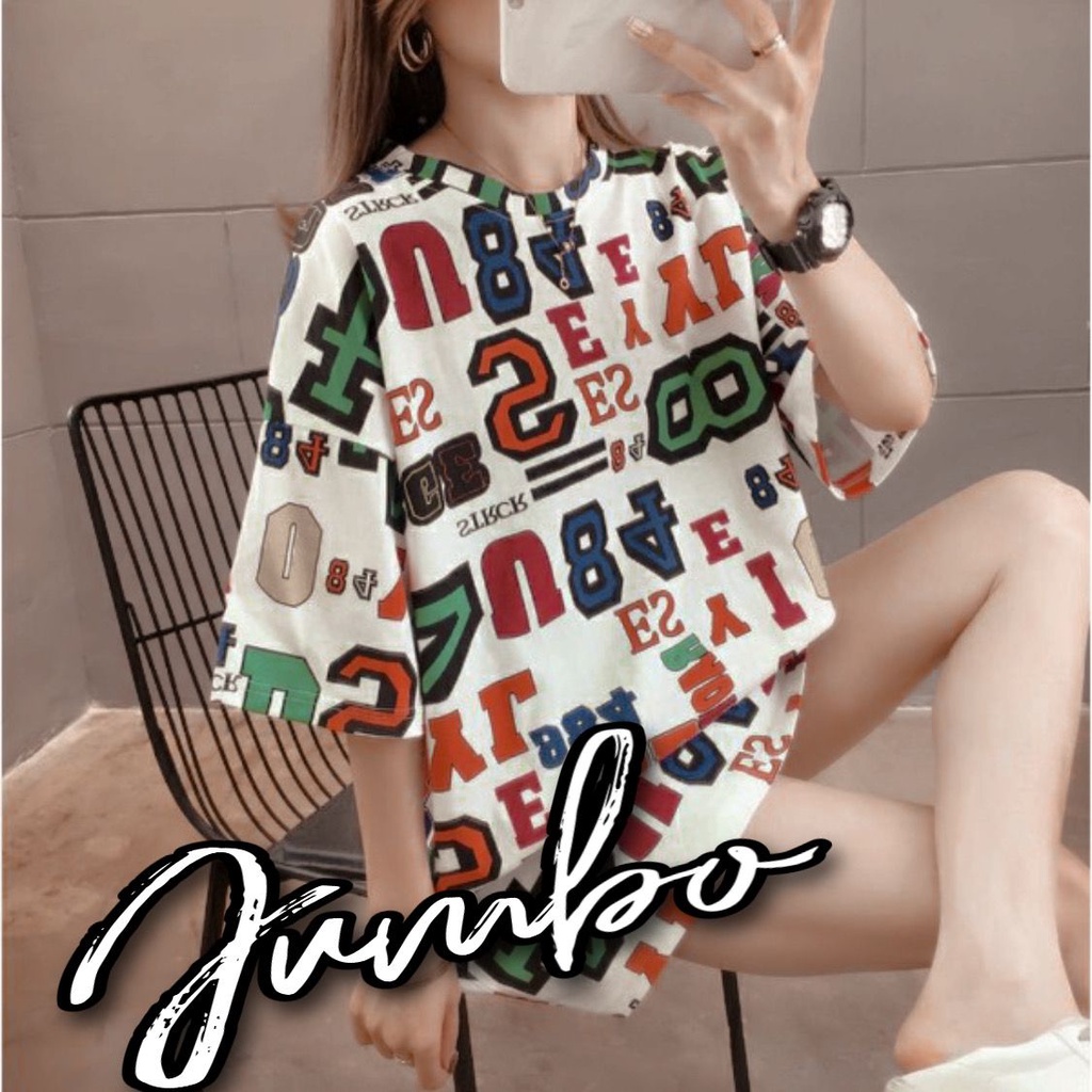 VS GG - ASLI JUMBO baju atasan KAOS JUMBO ALFABET