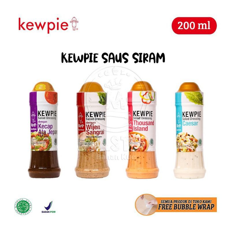 

KEWPIE Salad Dressing Caesar, Thousand Island, Wijen Sangrai, Tomat