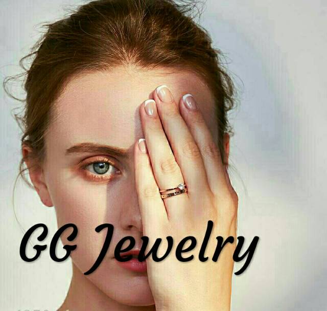 GG Cincin Angka Romawi Berlian Titanium#CC-