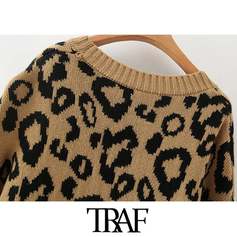 ( PREMIUM ) Cardigan Kardigan Rajut Vintage Cheetah-3
