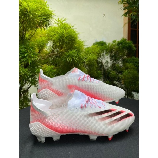 Sepatu Bola Adidas X Ghosted White Pink FG