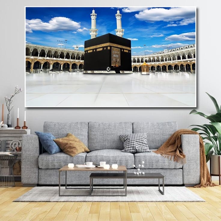 HIASAN DINDING KABAH UKURAN BESAR 100X70CM 150X100CM & 200X100CM HIASAN DINGDING KABAH MEKAH POSTER 