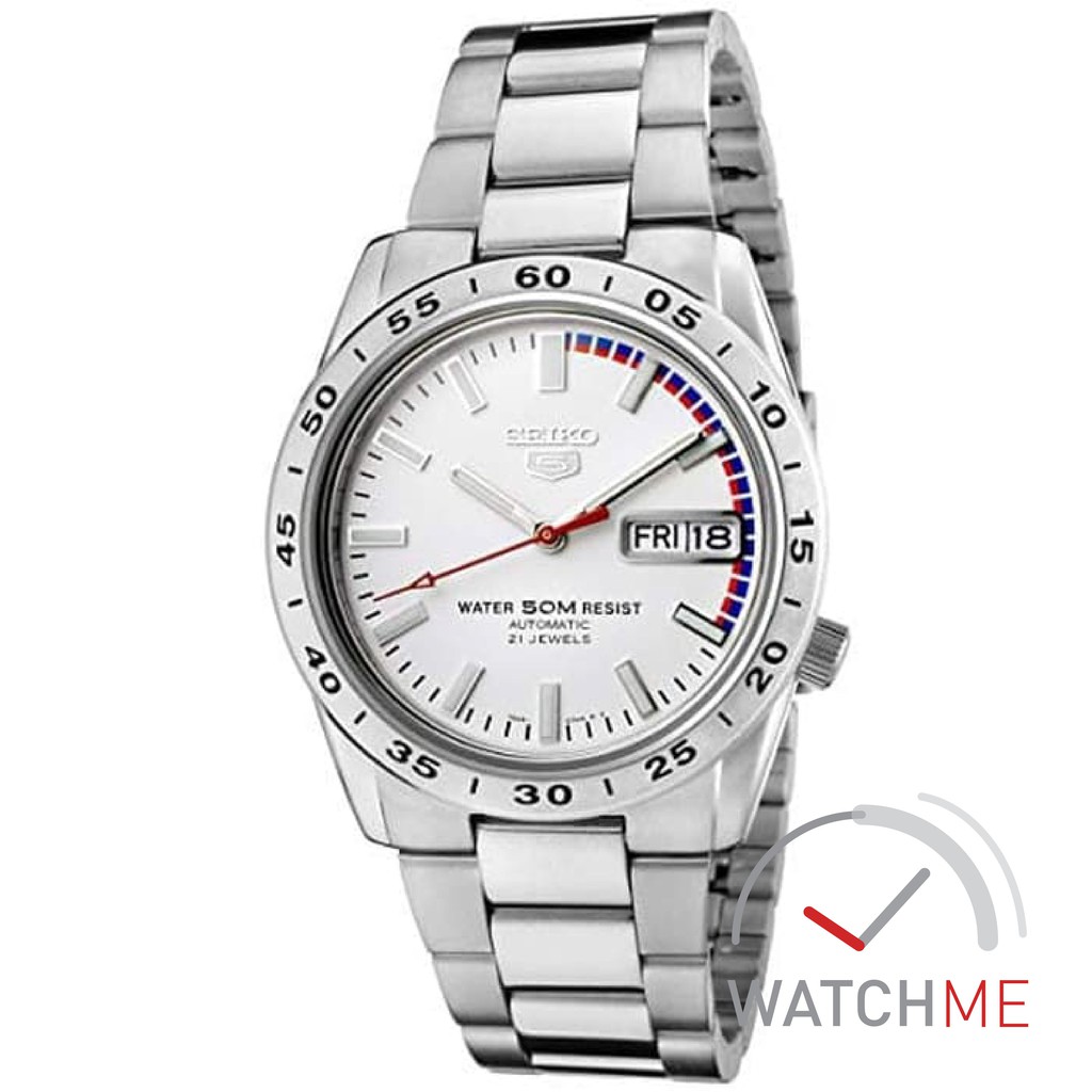 Jam Tangan Seiko 5 SNKE07K1 Automatic Silver Dial Full Silver 50m Stainless Steel Original Garansi