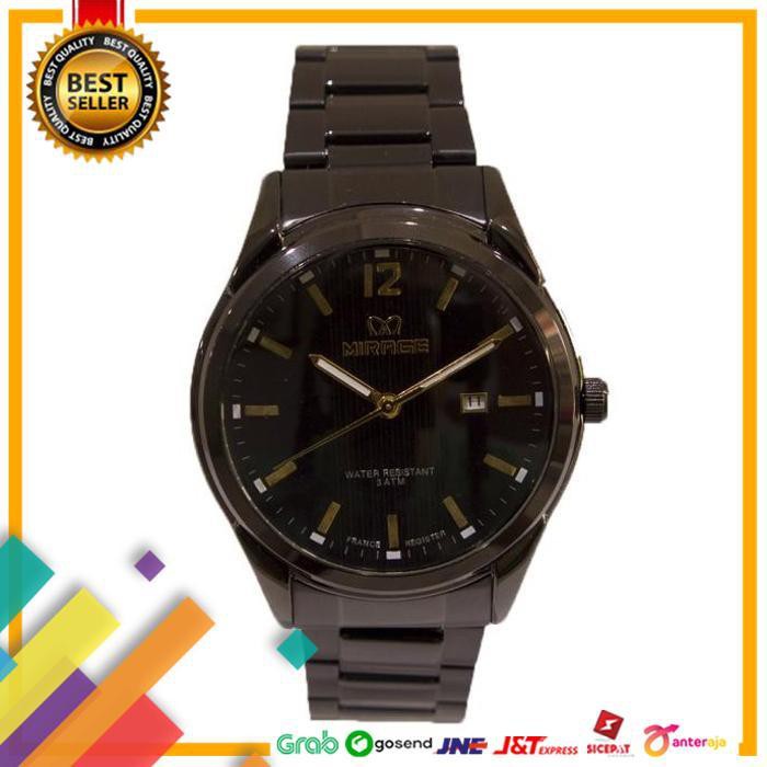 ON SALE.. JAM TANGAN MIRAGE PRIA BLACK 7570M-PH ..TERMURAH