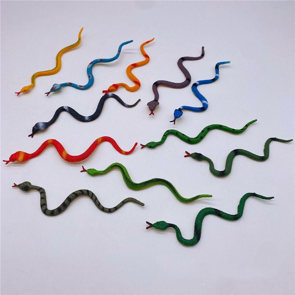 R-flower 24PCS Plastik Snake New Prop Untuk Dekorasi Anak Gag Prank Favor Mainan