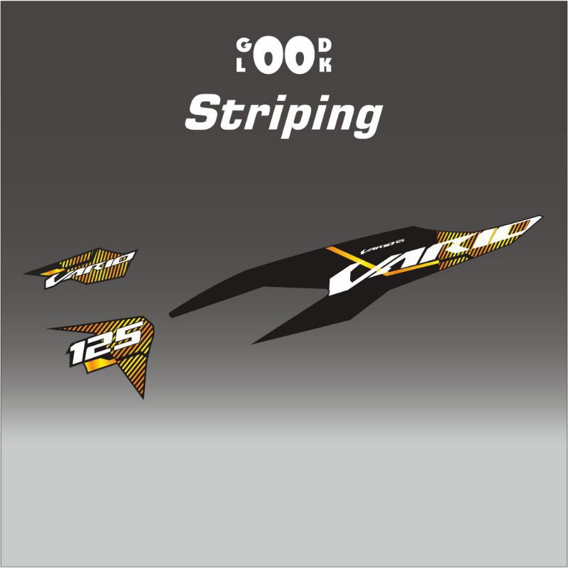 STRIPING STIKER LIS VARIO 125/150 NEW 2018/2020 MALAYSIA GOLD