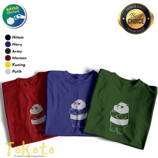  Baju  WE BARE BEARS Gambar PANDA Brand  Lokal  Baju  Kaos 