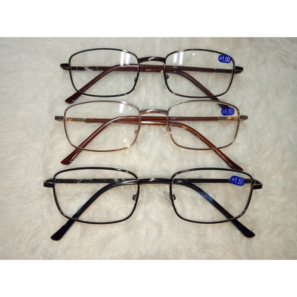 Terbaru Kacamata Plus (+) Kaca mata Komputer Hp Model Frame Besi Kacamata Baca Plus +1.00 s/d +3.00 Kaca mata Rabun Dekat Fashion Pria Wanita Unisex Reading Glasses