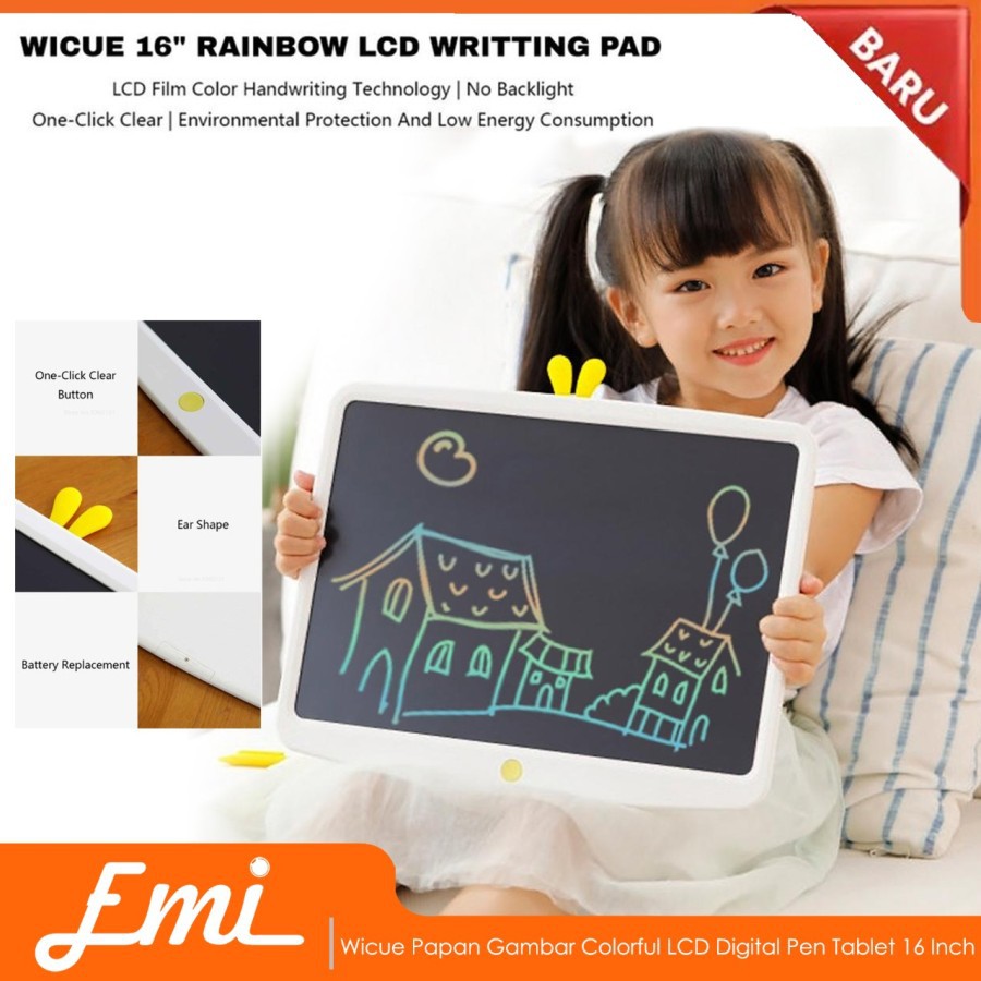 Youpin Wicue Papan Gambar Colorful LCD Digital Pen Tablet 16 Inch