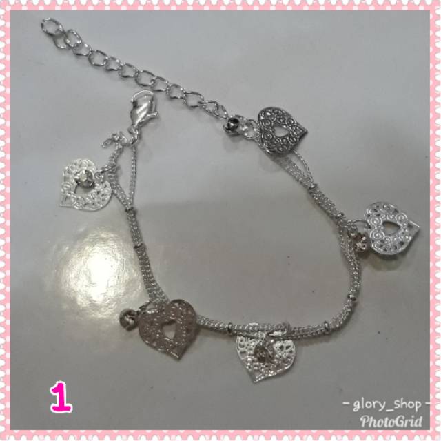 Aneka gelang/gelang fashion/gelang perak/gelang wanita/aksesoris/aksesoris gelang/aksesoris wanita