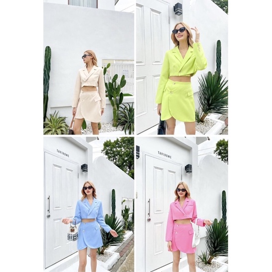 Set Blazer Premium Wanita Rok Bangkok Bkk Kualitas Premium Setelan Wanita Best Seller