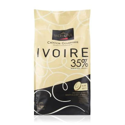 

Ready Valrhona White Couverture Ivoire 35% 200gr (Repack) / Valrhona Chocolate / Coklat Import Kualitas Terjamin