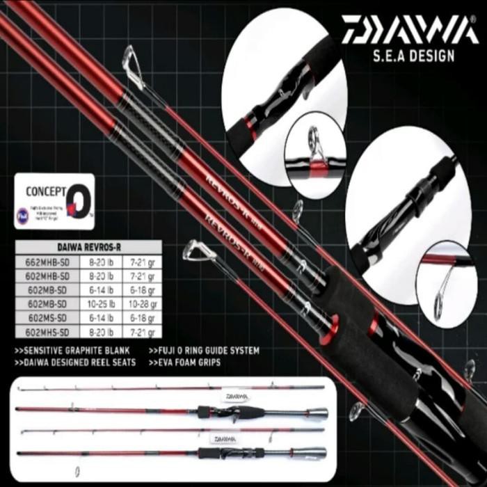 alat pancing mantul habis Rod Joran Pancing BC / Casting Daiwa Revros R 602MHB 180 20lb Original