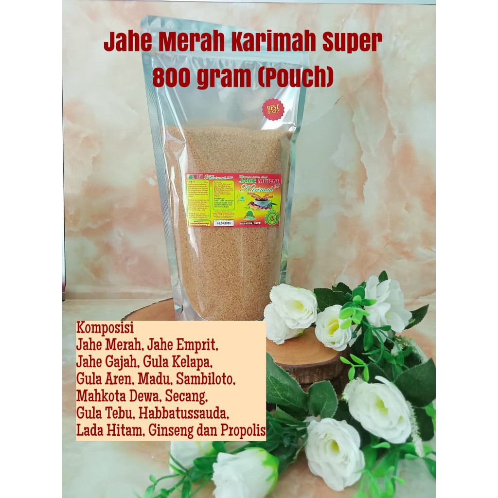 Jual Jahe Merah Karimah Super Pouch 800 Gram Shopee Indonesia 1110