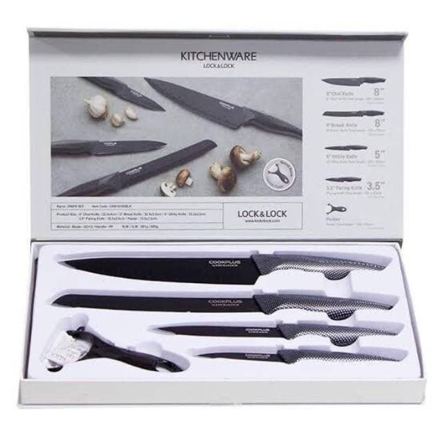 Kitchen Knive Set 5 Pcs Cookplus Lock&Lock Kitchenware Pisau Locknlock promo