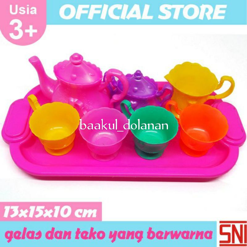 MAINAN ANAK CEWEK PEREMPUAN TEKO BESERTA SET CANGKIR NAMPAN SATU SET