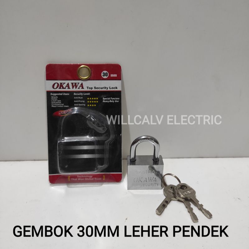 GEMBOK LEHER PENDEK 30MM / GEMBOK 30MM LEHER PENDEK