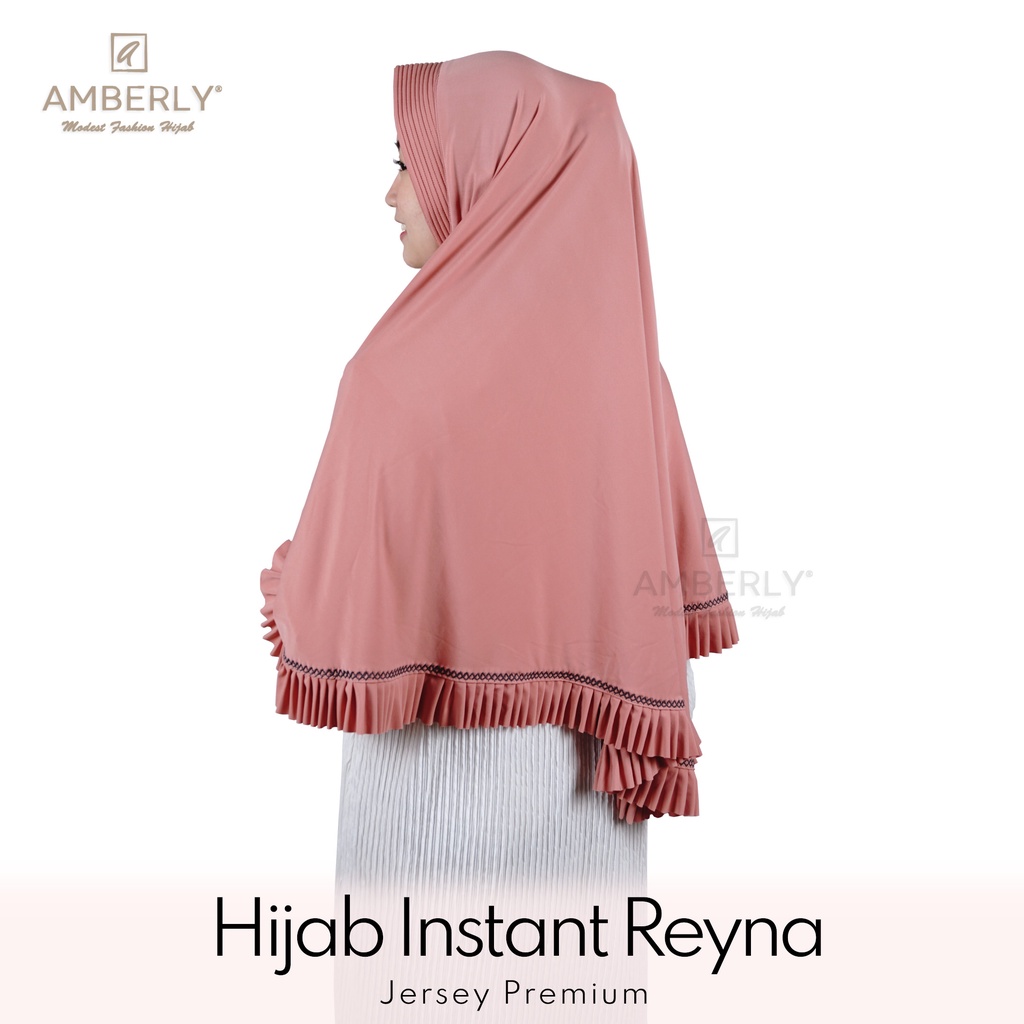 Amberly Reyna Jilbab instan jersey Bahan Jersey Premium