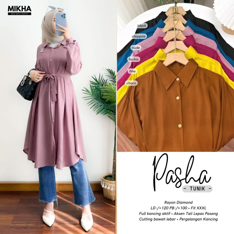Pasha Tunik//Tunik//Tunik Wanita//Tunik Muslim//Tunik Daily//Tunik Wanita//Tunik Muslim