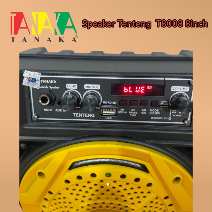 spiker portebel SPEAKER PORTABLE TANAKA T8008 8 INCH  BLUETOOTH