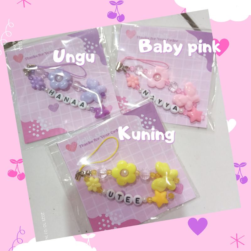 Phone Strap Custom/Gantungan Kunci / Gantungan HP / Keychain Kpop Beads Charm