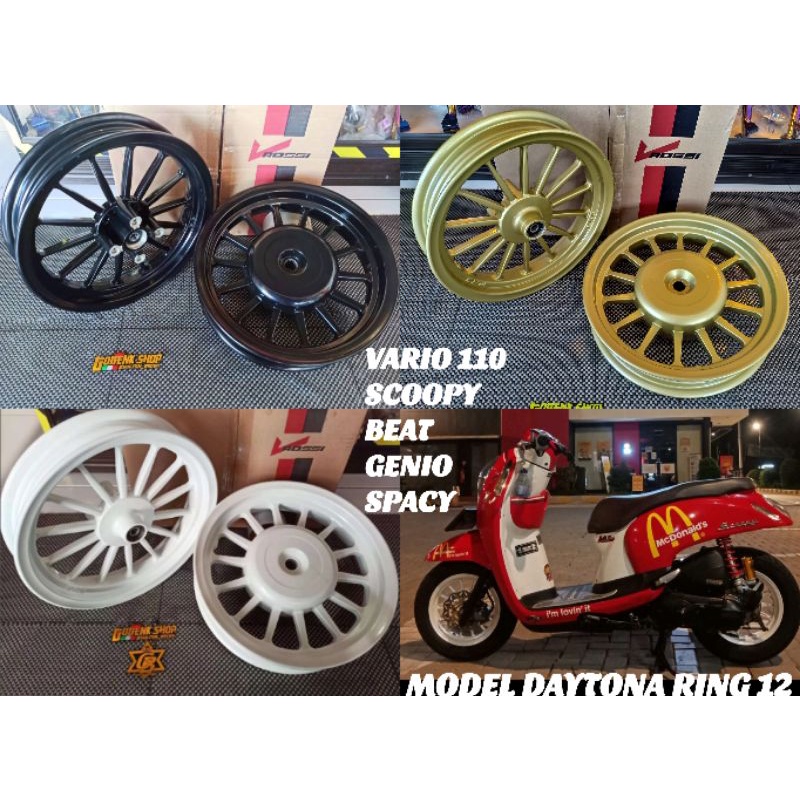 VELG VROSSI DAYTONA UK 215 250 RING 12 BEAT SCOOPY SPACY GENIO VARIO 110