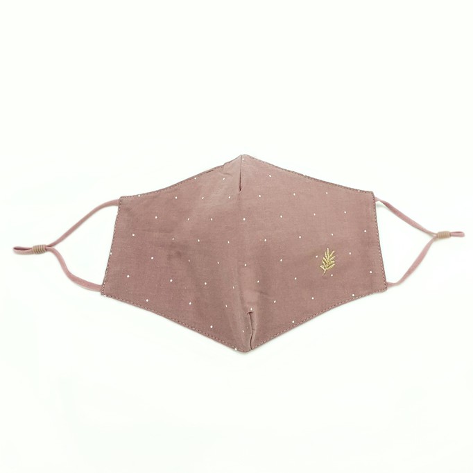 

La Floret 1 pc Masker Kain Non-Medis 2 ply protection Cotton Embroidery design Fashion Mask