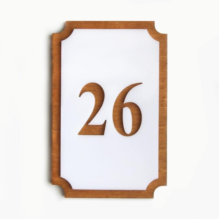 

Nomor kamar | Label Nomor Kamar Acrylic Kayu Keren