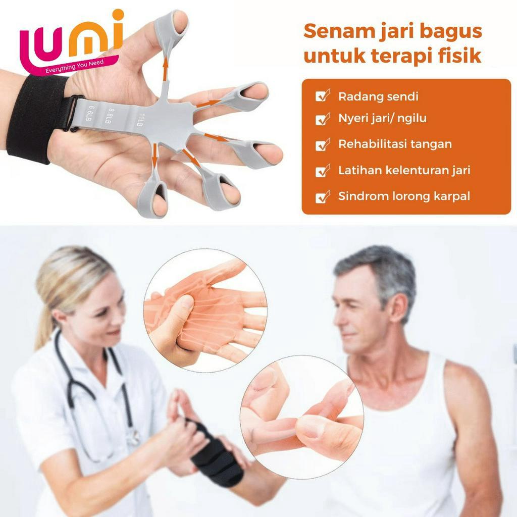 Alat Pelatihan Pergelangan Tangan Silikon Penarik Jari Extender Grip Trainer Olahraga Fitness Finger Tandu Arthritis Hand Gripper Silicone Strengthener Untuk Membentuk Otot Jemari Lengan