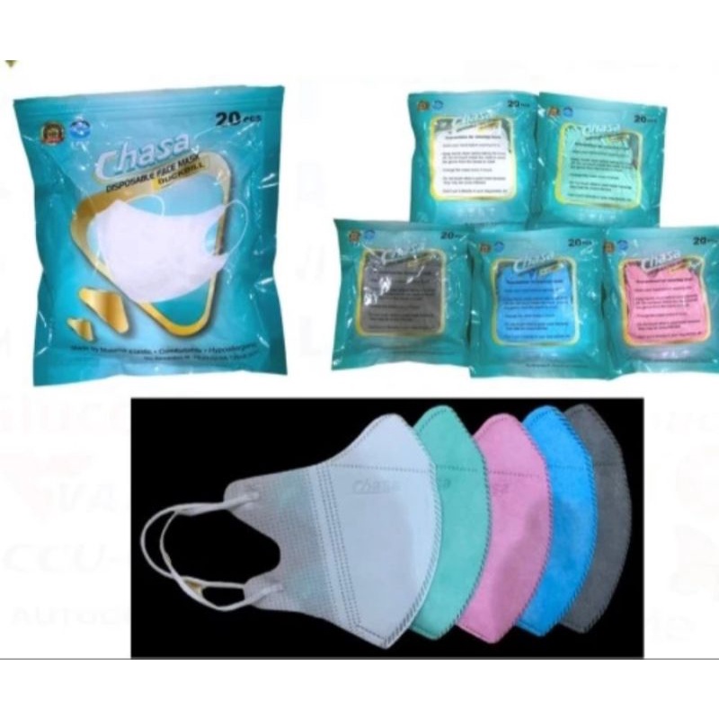 Duckbill Earloop Chasa Embos Isi 20pcs