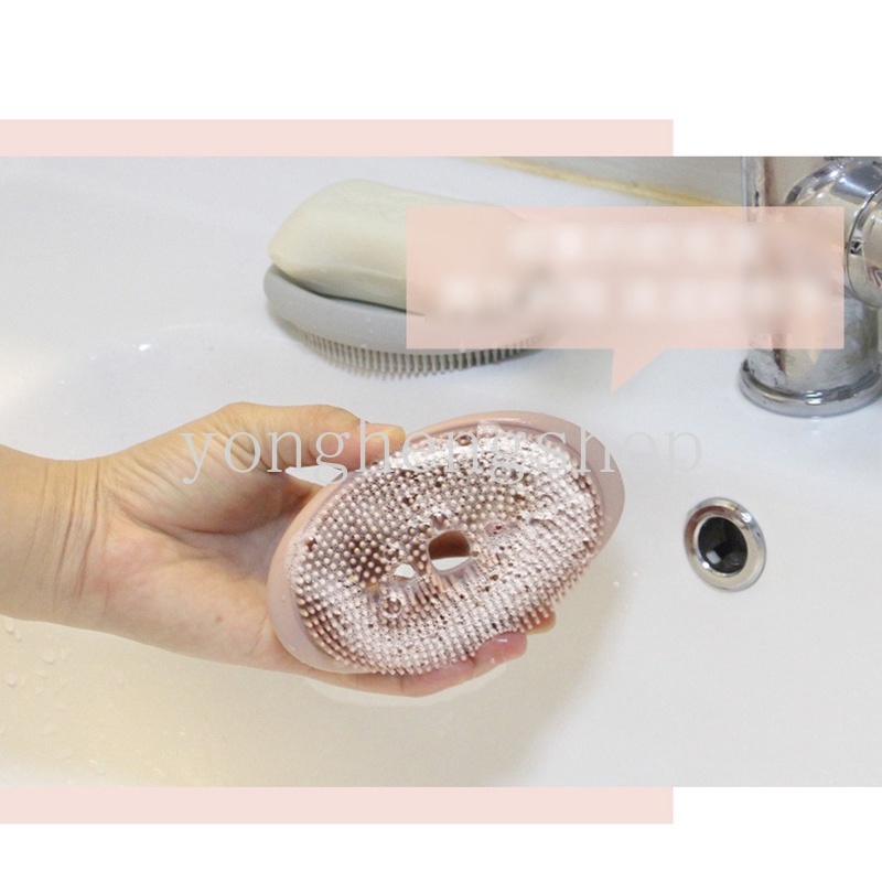 Rak Holder Sabun Dan Sikat Pembersih 2 In 1 Multifungsi Bahan Silikon Untuk Kamar Mandi