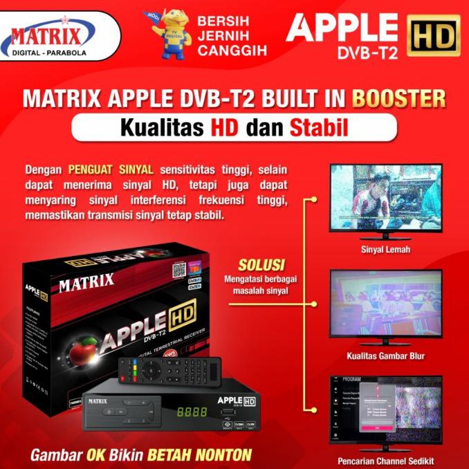 Promo  Receiver TV Set Top Box Matrix YOUTUBE DVBT2 Resmi garansi 1thn | Receiver TV