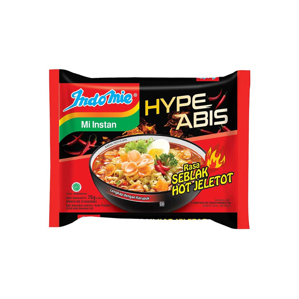 Jual New Indomie Seblak Hot Jeletot Mie Instant Kuah Pedas Hype