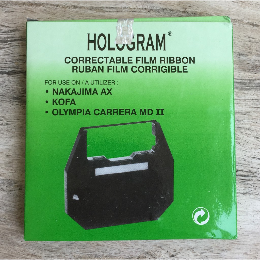 Pita mesin tik Hologram Nakajima AX-150/160/200/210, KOFA, Olympia Carrera II correctable typewriter ribbon untuk mesin ketik elektronik AX150 AX160 AX200 AX210