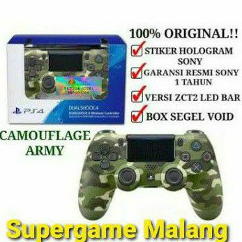 Stik PS 4 Ori Camouflage Army PS4 Original Dualshock Wireless Controller Garansi Indonesia