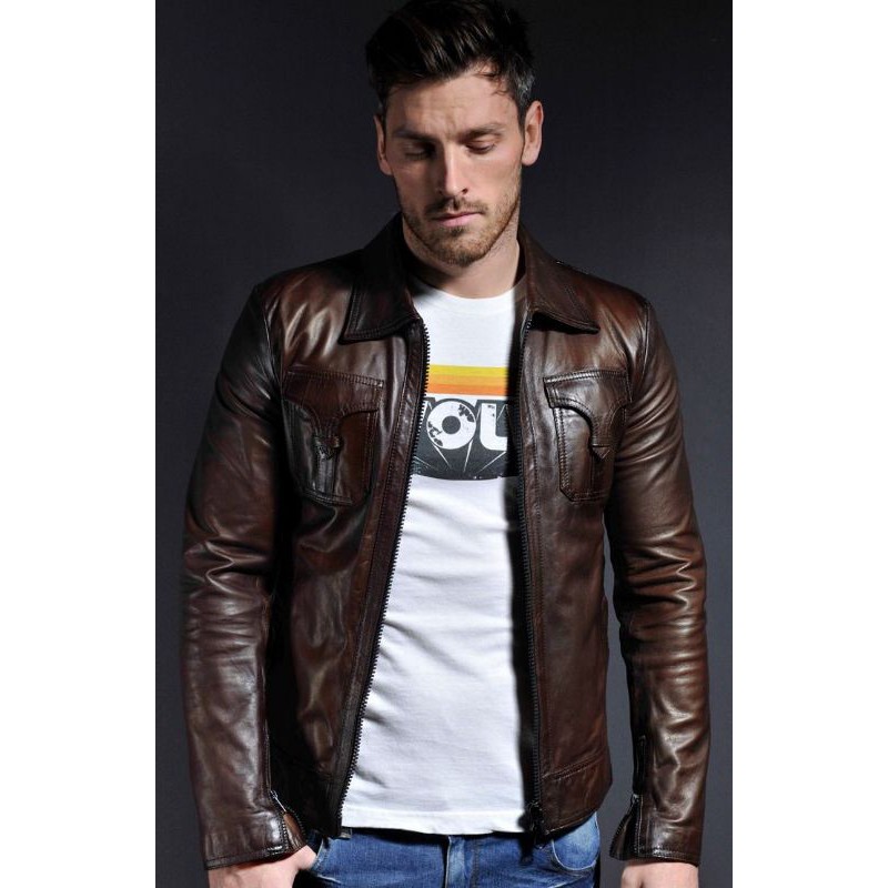 JAKET KULIT PRIA SPINIL ASLI DOMBA SUPER PREMIUM ORIGINAL