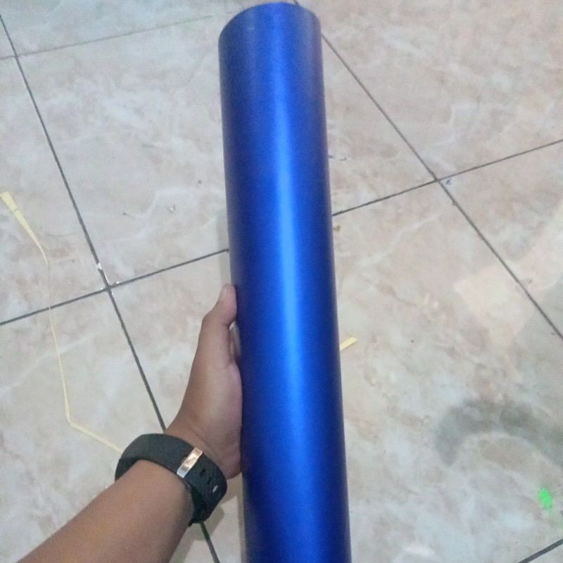 skotlet biru satin doff