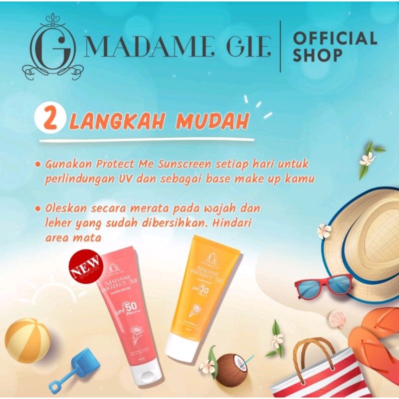 MADAME GIE Madame Protect Me Sunscreen SPF 30 PA+++ Calendula 60ml | SPF 50 PA+++ | Lets Glow Tinted Sunscreen