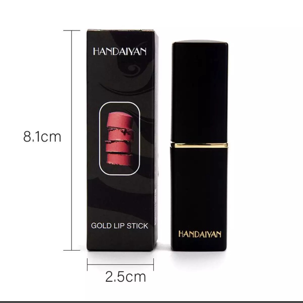 RCS ✅ HANDAIYAN lipstik matte lipstik warna gold