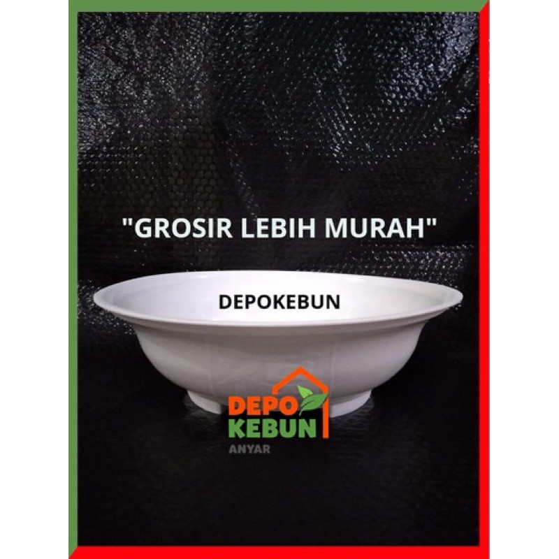 POT BUNGA - POT BONSAI 40 PUTIH - POT PUTIH